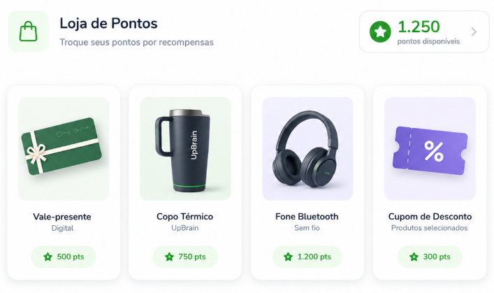 Loja de pontos UpBrain
